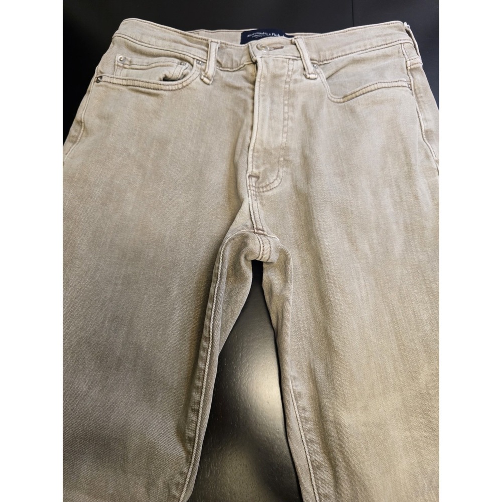 Abercrombie & Fitch Athletic Slim Jeans Mens 29x30 Signature Stretch Tan/Khaki